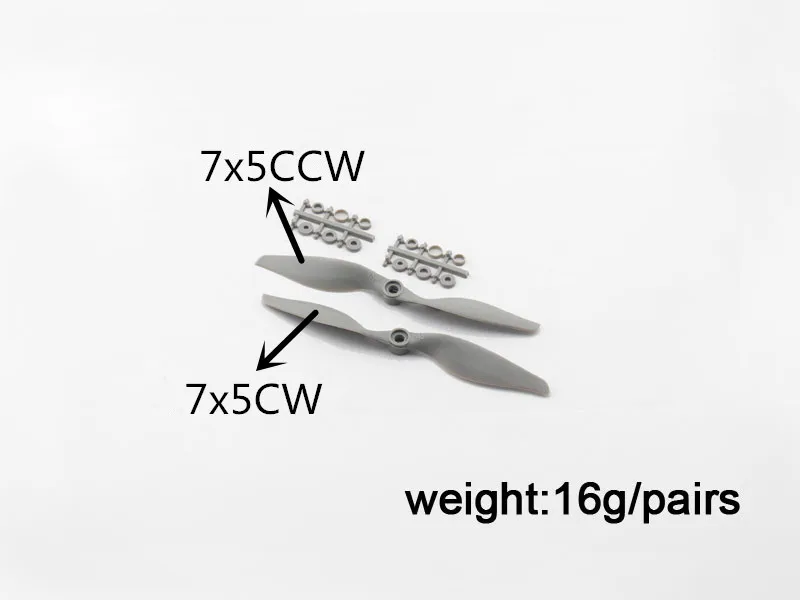 20 шт./лот нейлоновый пропеллер APC 7x5 CW/7x5 CCW Пропеллер для RC самолета|propeller 7x5|apc