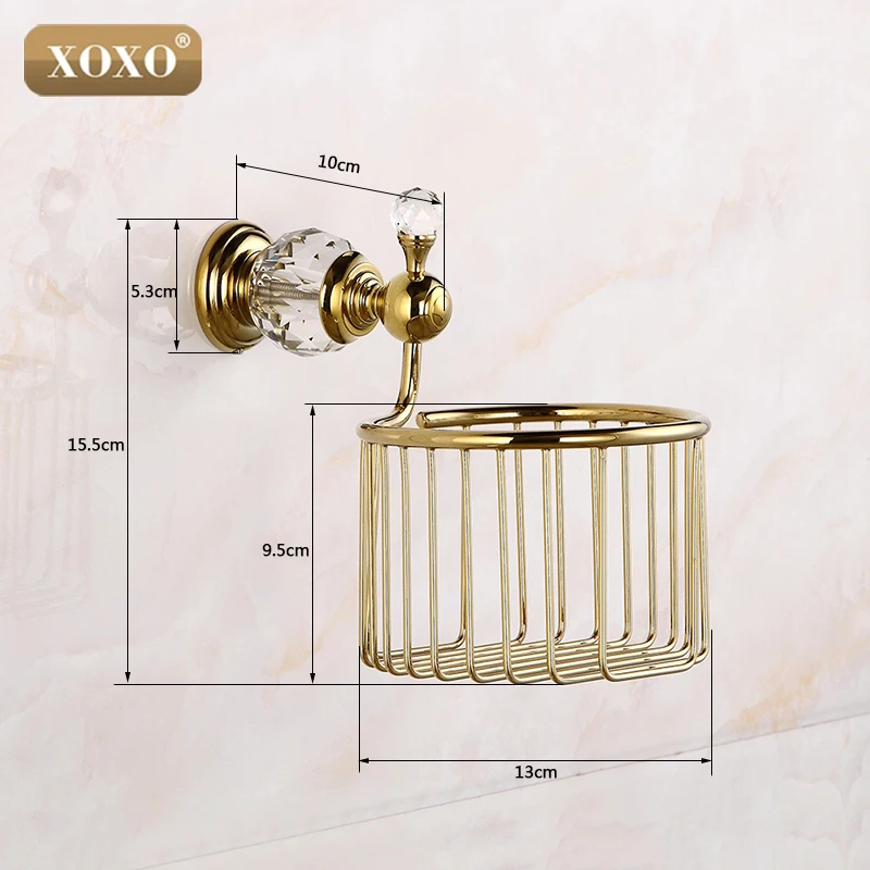 XOXO настенные аксессуары для ванной комнаты с золотыми кристаллами держатели