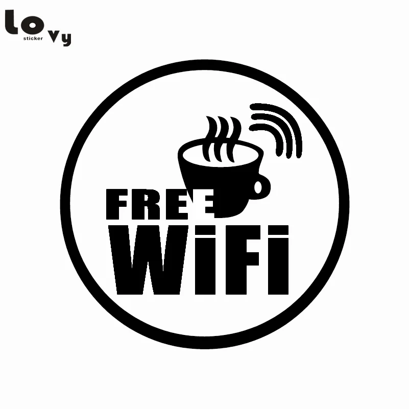 Wi Fi Наклейка на стену с логотипом для бесплатного беспроводного Интернет