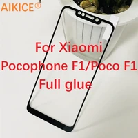 10pcslot poco f1 tempered glass full cover screen protector for xiaomi pocophone f1 tempered glass full glue protective film