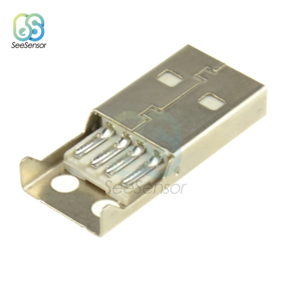10 шт. 4-контактный разъем USB Type-A папа с черной пластиковой крышкой | Обустройство