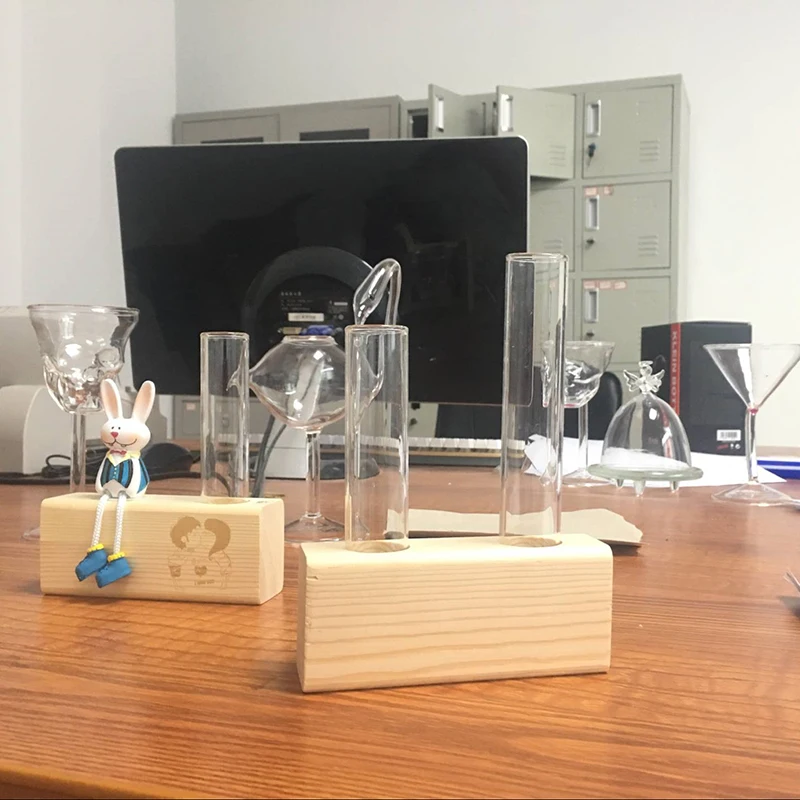 Стеклянная ваза для гидропонных цветов скандинавский тестовый набор Элегантная