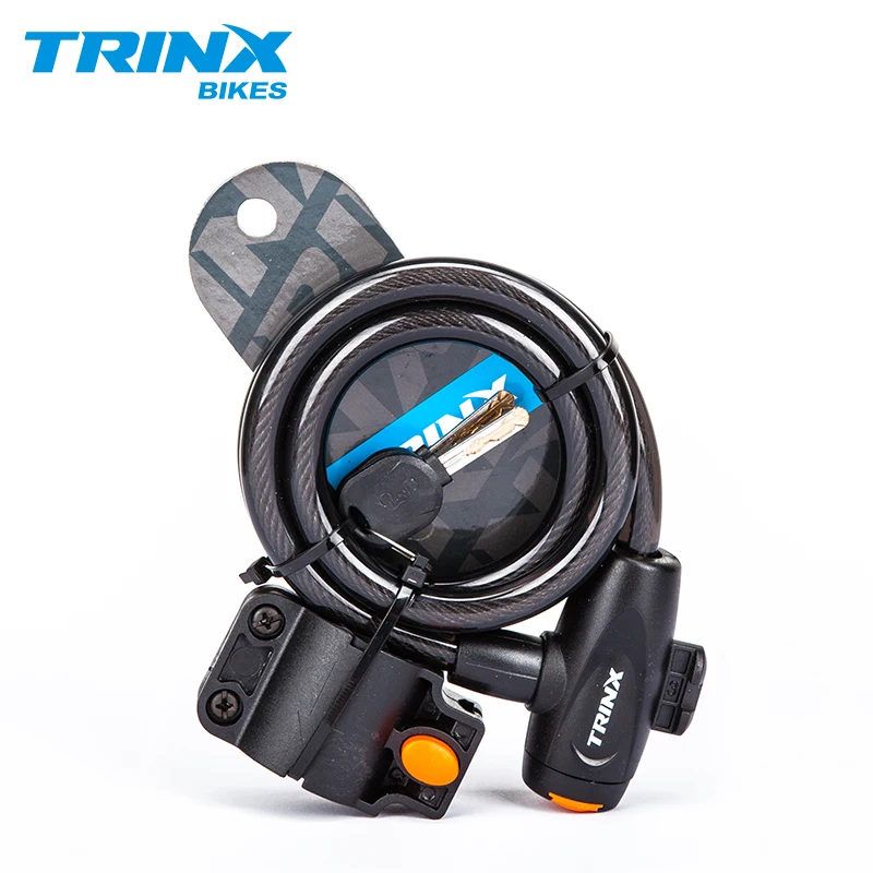 Антикражный велосипедный замок TRINX 1 2 м безопасный из стальной проволоки для