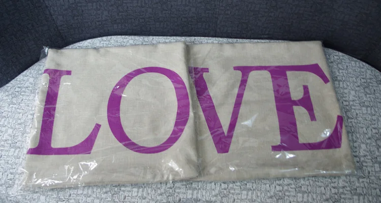 SMM0007 Purple LOVE Pillow Case Synthesis of COTTON&ampLINEN Decor Cover For Sofa Cushions Car/Office/Coffee House Valentines Gift | Дом и сад