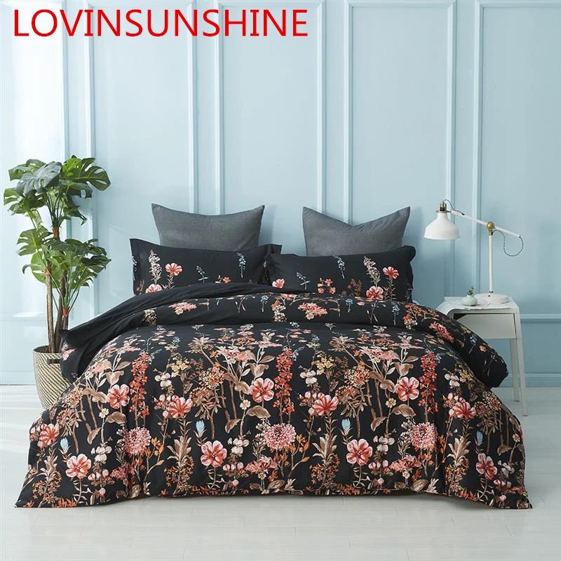 LOVINSUNSHINE пододеяльник King size Утешитель комплекты постельного белья двойной цветочный принт комплект постельного белья для взрослых AF01
