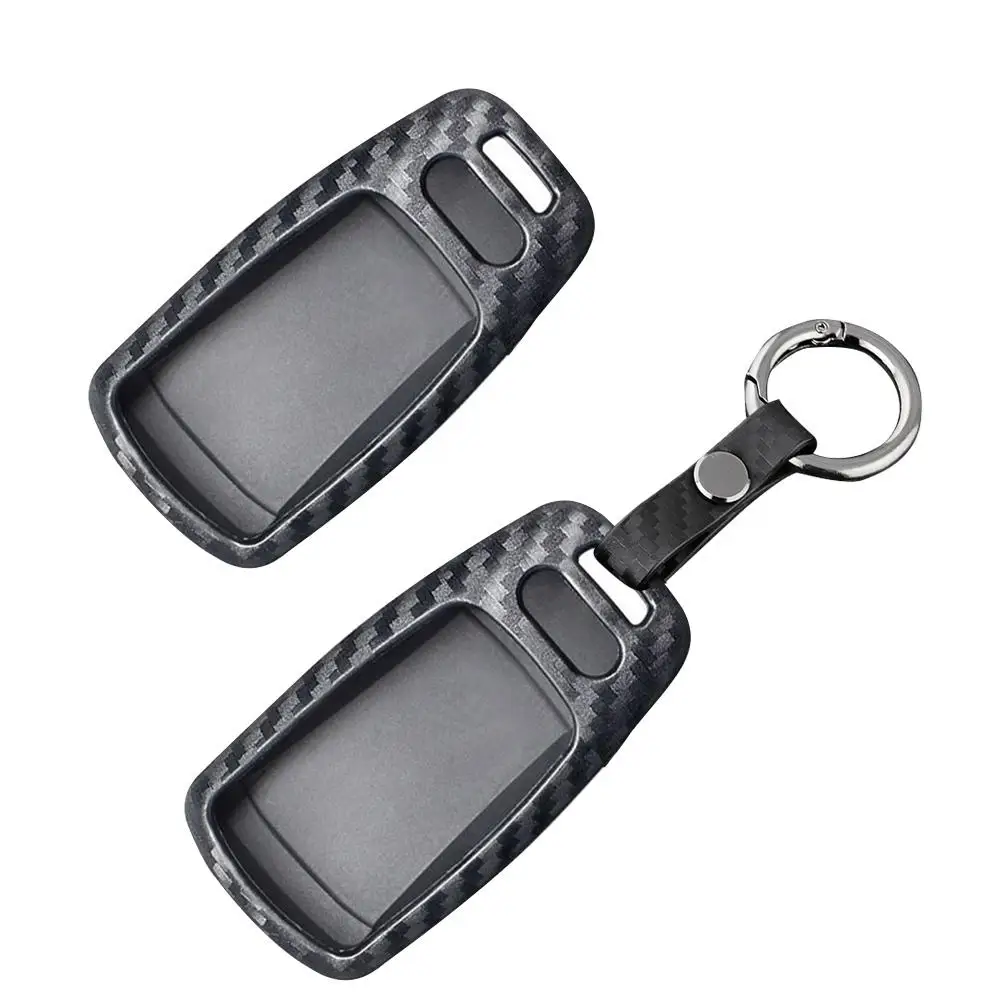 

Car Styling Carbon Fiber Smart Cover Case For Audi A4 New A4L A5 A6L QT S5 S7 Q7 TTS Auto Protection Key Shell Accessories