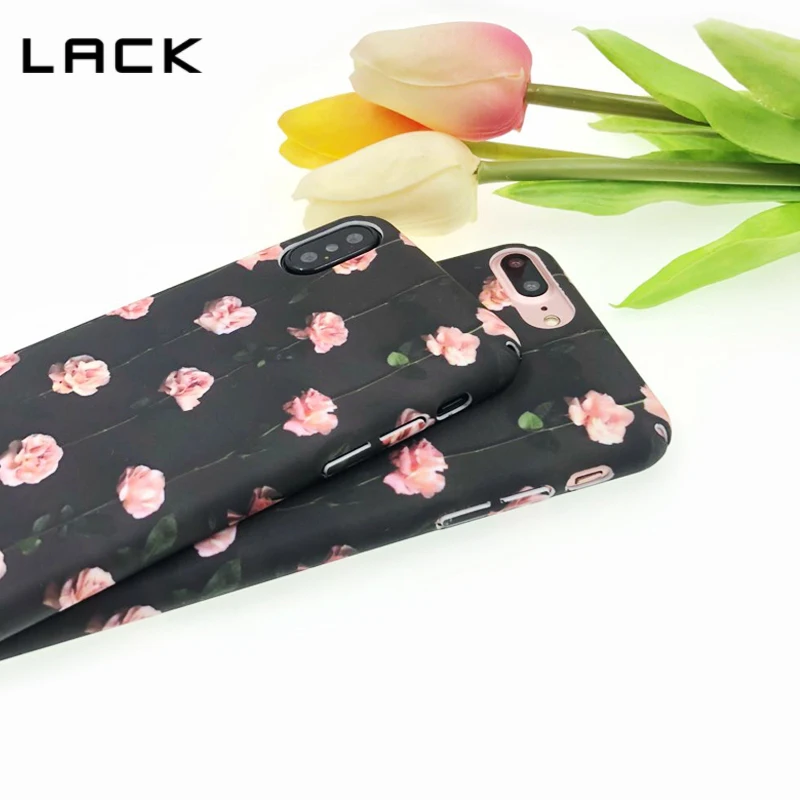 LACK Luxury Floral Flower Paint Phone Case For iPhone 7 Plus 6 6s 8 X Vintage Rose Artistic Hard PC Back Cover Cases Coque |