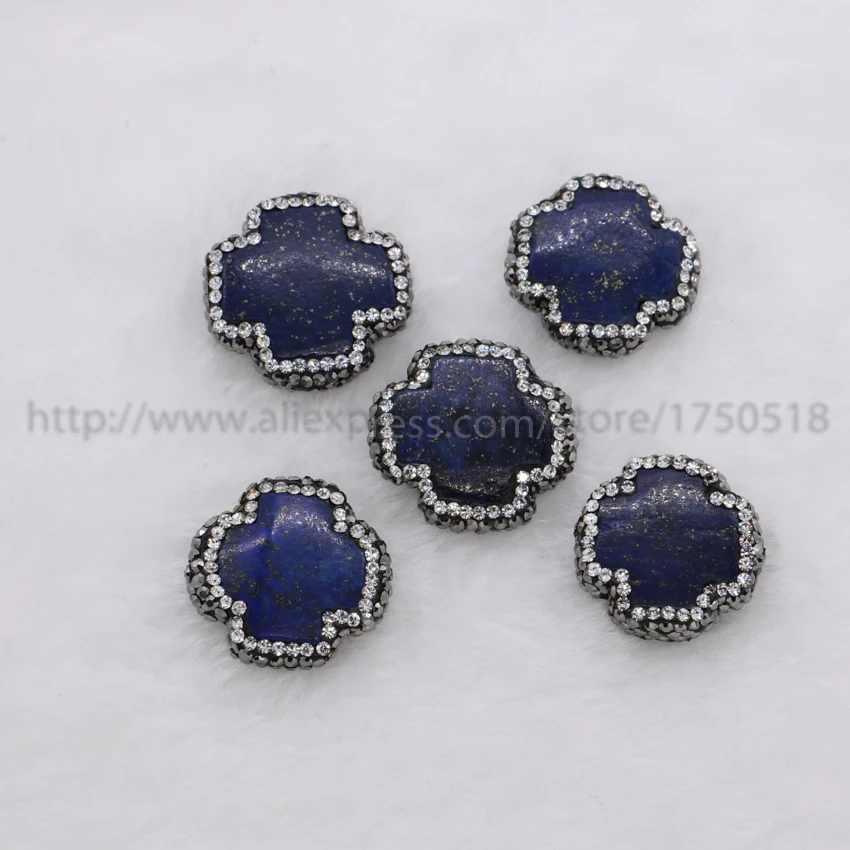 Оптовая продажа натуральный Лазурит крест камень подвеска бисер внутреннее