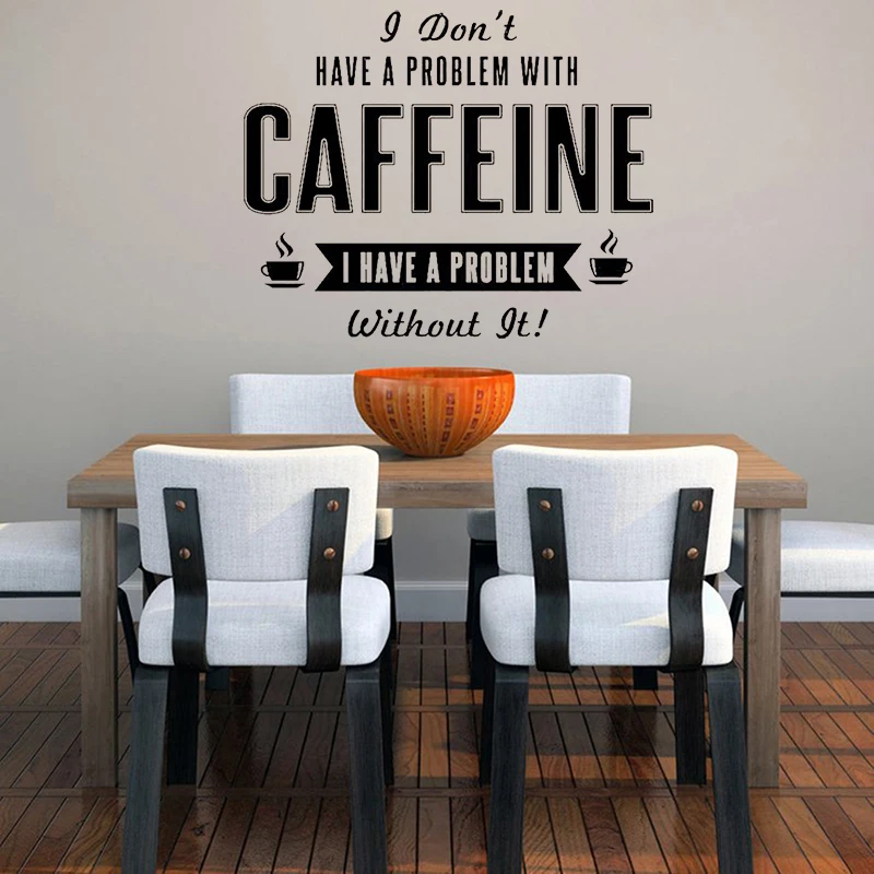 Coffee настенные наклейки с кофеином декоры наклейка надписями кофеин Съемный