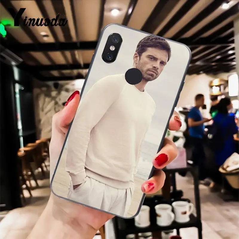 Yinuoda Себастьян Стэн ТПУ Черный чехол для телефона Xiaomi Mi 6 Mix2 Mix2S Note3 8 8SE Redmi 5 5Plus Note4 4X