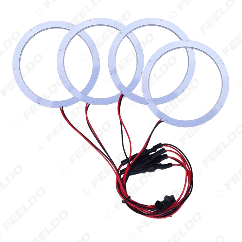 FEELDO 1 комплект Авто Halo кольца хлопковые огни SMD LED Ангельские Глазки для Ford Focus 08 +
