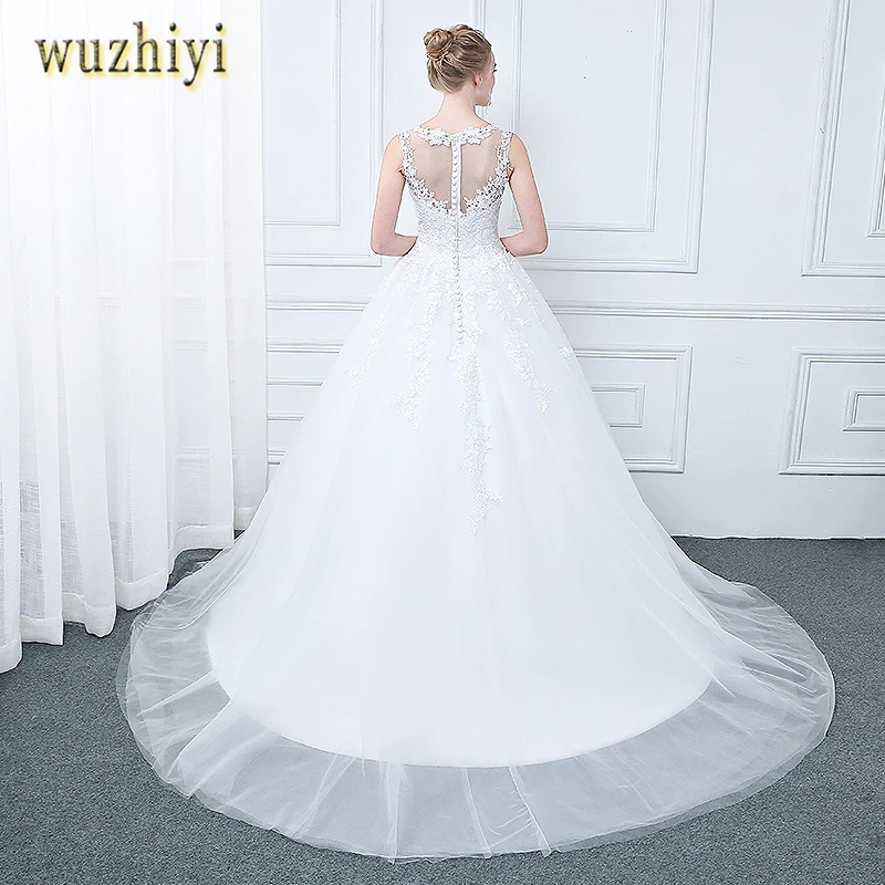 Wuzhiyi/Элегантное свадебное платье vestido de noiva на молнии с открытой спиной элегантное