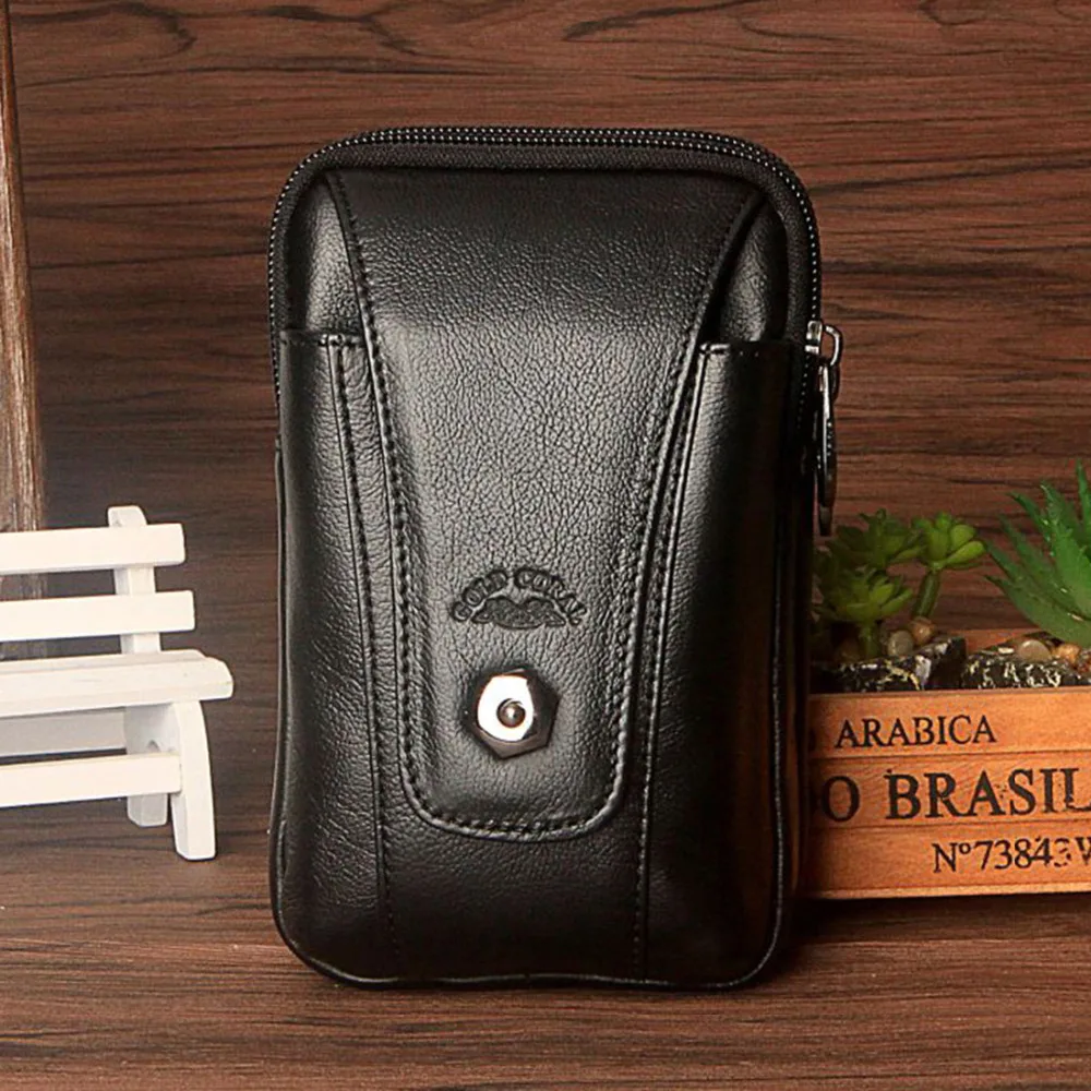 Новинка 100% модная мужская поясная сумка из натуральной кожи новая военная