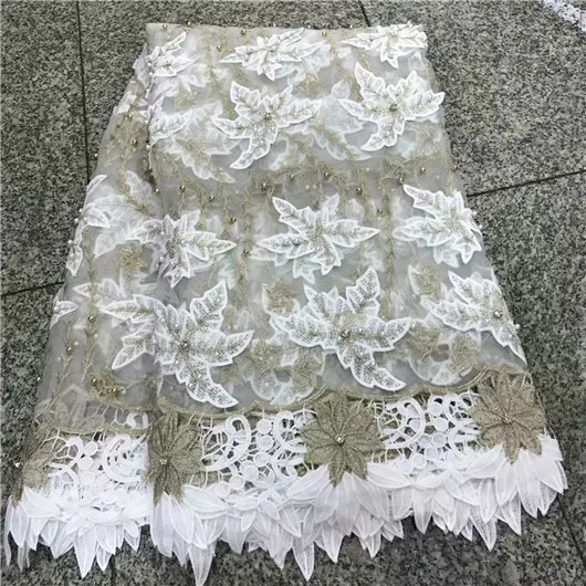 2017 Африканский Шнурок Ткани Высокого Качества Африканская 3D Кружевной зеленого