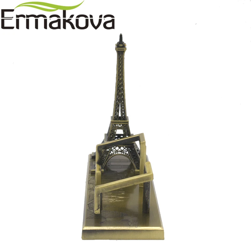 ERMAKOVA винтажная Металлическая статуэтка в виде Эйфелевой башни Парижа, держатель для мобильного телефона, подставка для телефона, Декор для дома и офиса, подарок