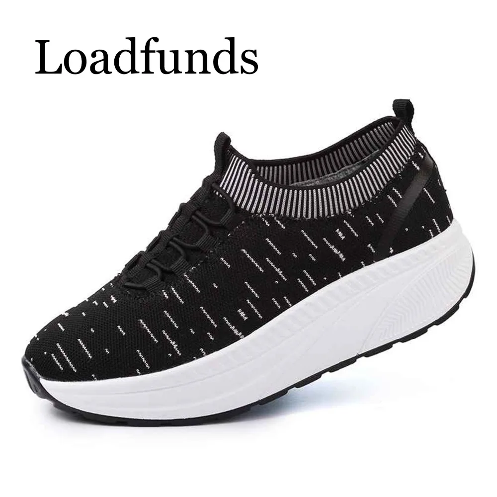 Loadfunds/Женская обувь на платформе дышащие повседневные Лоферы без застежки с