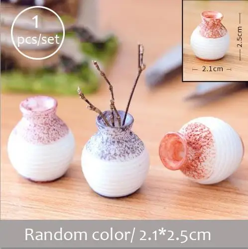 BAIUFOR миниатюрные животные Сказочный Сад Miniaturas микро пейзаж из мха diy Террариум аксессуары фигурки для домашнего декора - Цвет: vase