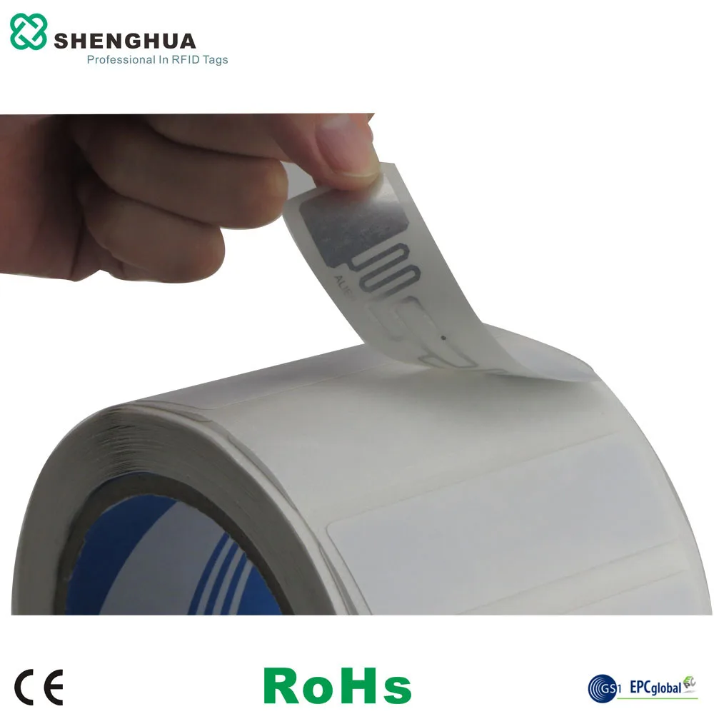 Бирка UHF RfiD чип-антенна Пассивный рулон бумаги большого радиуса действия