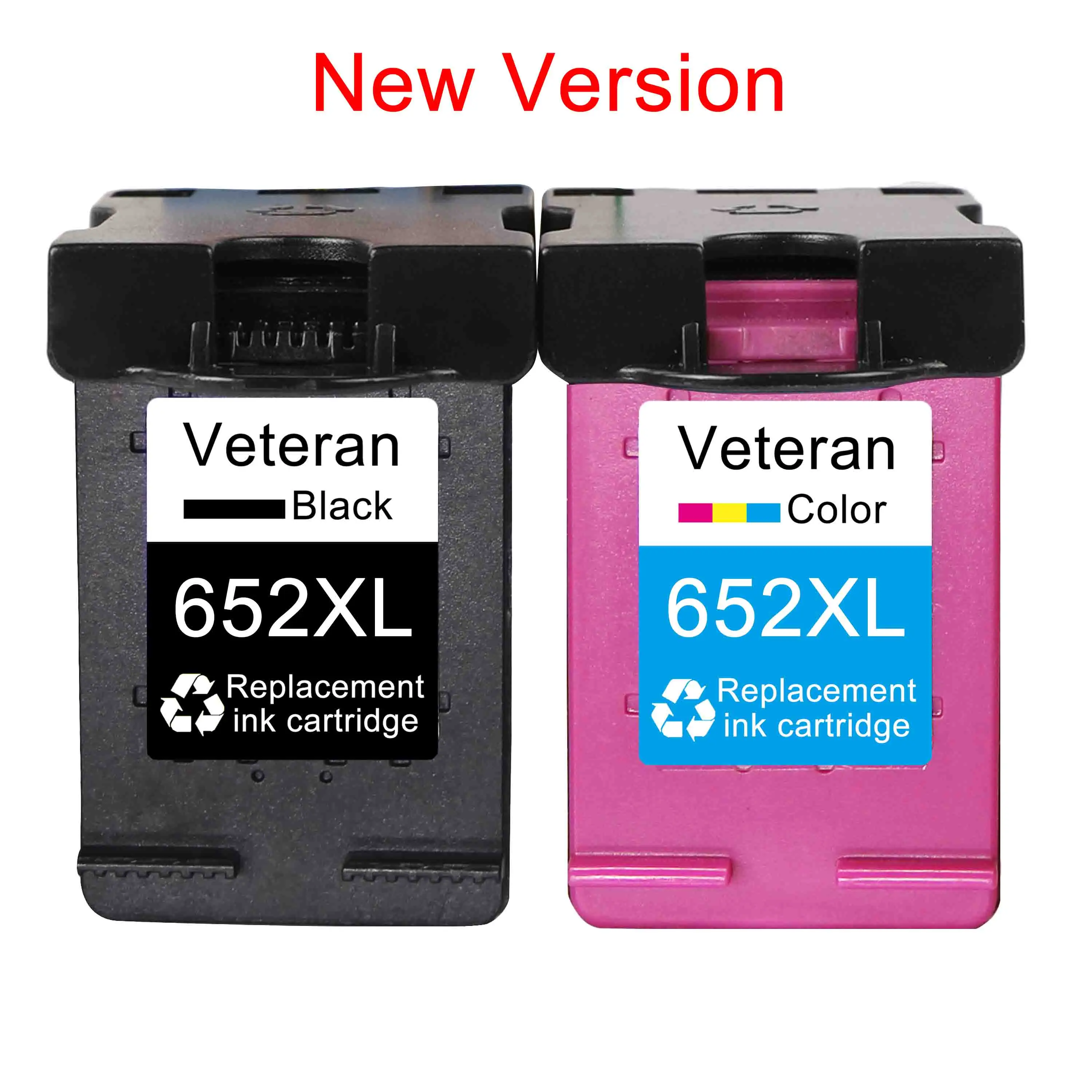 

Veteran 652XL refilled Ink cartridge replacement for hp 652 hp652 xl new for hp Deskjet 3635 2675 2676 2677 2678 5075 5076 5078