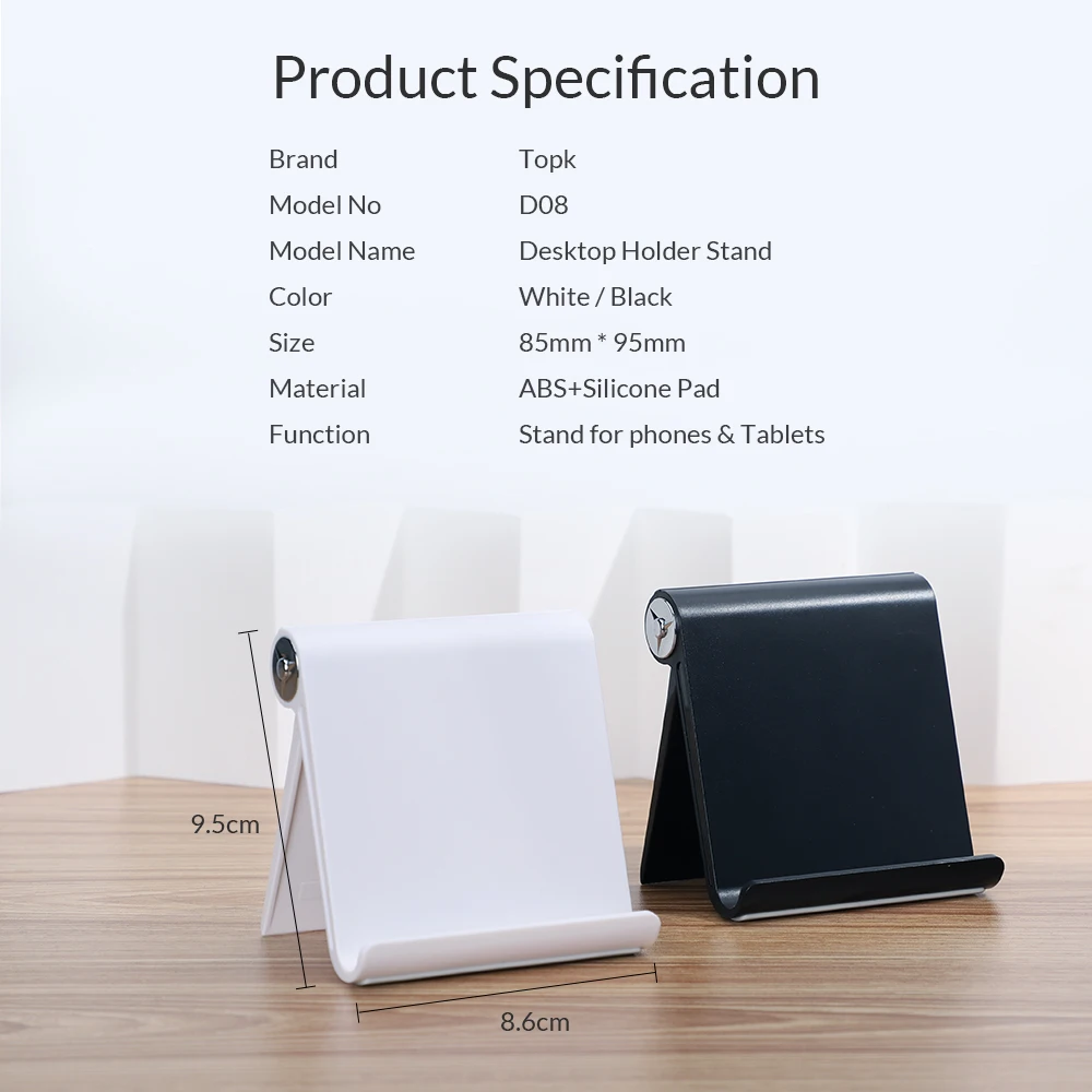 TOPK держатель для телефона настольная подставка мобильного iPhone 11 Xs Max huawei Xiaomi redmi