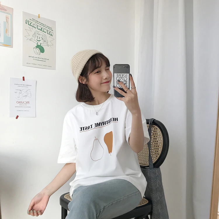Весенние Рубашки для женщин 2019 летний топ bts harajuku Корейская одежда модная Милая и