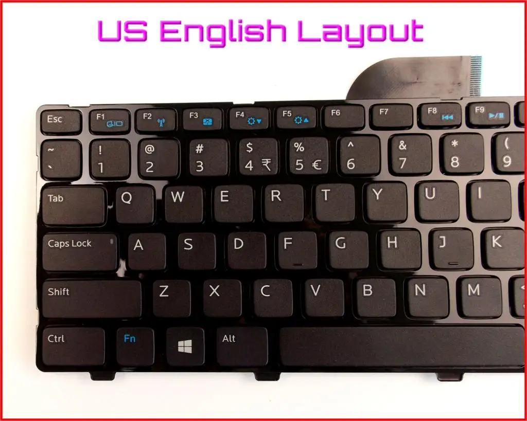 Клавиатура новая Английская версия для ноутбука Dell Inspiron 14 3421 14R 5421 3437 5437 15Z 5523 без