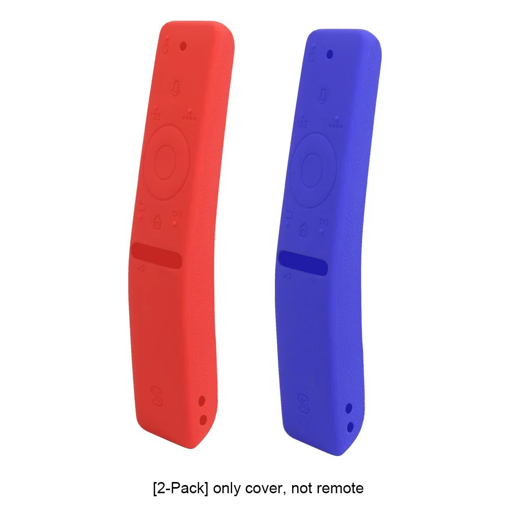 Чехол с пультом дистанционного управления для samsung bluetooth smart tv BN59-01241A 01242A 01260A 01259E 01266A SIKAI, полностью защитные силиконовые чехлы - Цвет: 2-pack red blue