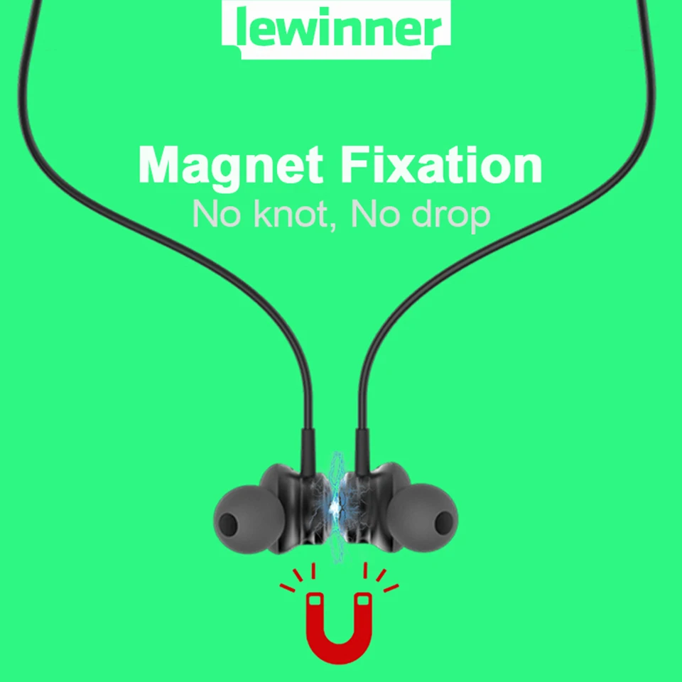 Lewinner J16 Bluetooth наушники со встроенным микрофоном беспроводные легкие спортивные с