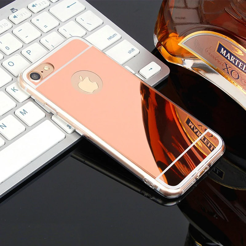 Модный Роскошный мягкий чехол накладка для iPhone 8 Plus 5 5S SE 6 6S 7 зеркальный защита