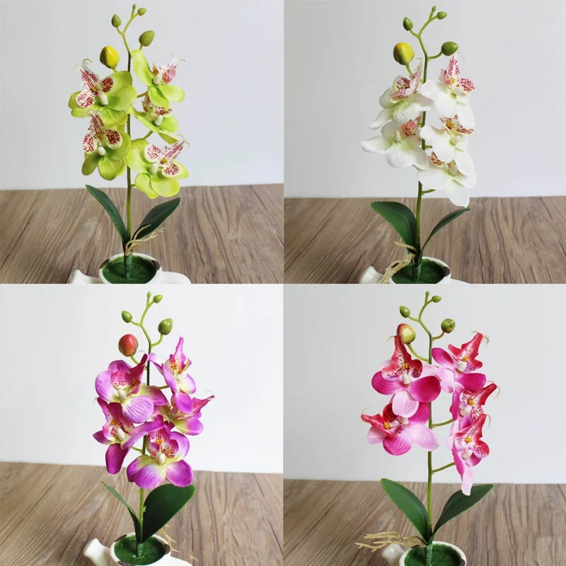 DIY Искусственные бабочки Орхидея шелковые искусственные цветы модный букет