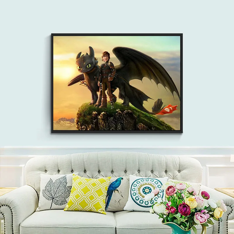 5D Diamond Embroidery Boy With Dragon Painting Cross Stitch Kits Resin Mosaic Home Decoration | Дом и сад