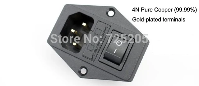 Электрическая розетка переменного тока 10A250V Archarm 4N позолоченные клеммы из чистой