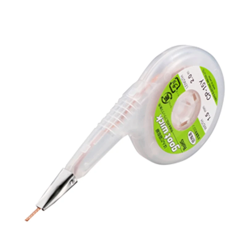1 шт. 2 м Япония GOOT свинцово свинцовый RoHS MSDS Desoldering Wicks диспенсер пакет с ртом из