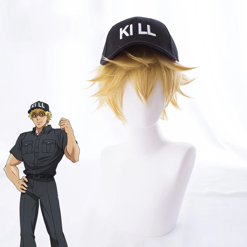 Ячейки Hataraku Saibou на работе! Парик для косплея термостойкий синтетический из T Cell с