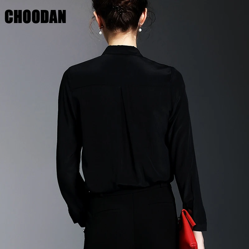 Женская шифоновая блузка с длинным рукавом в европейском стиле|Блузки| |