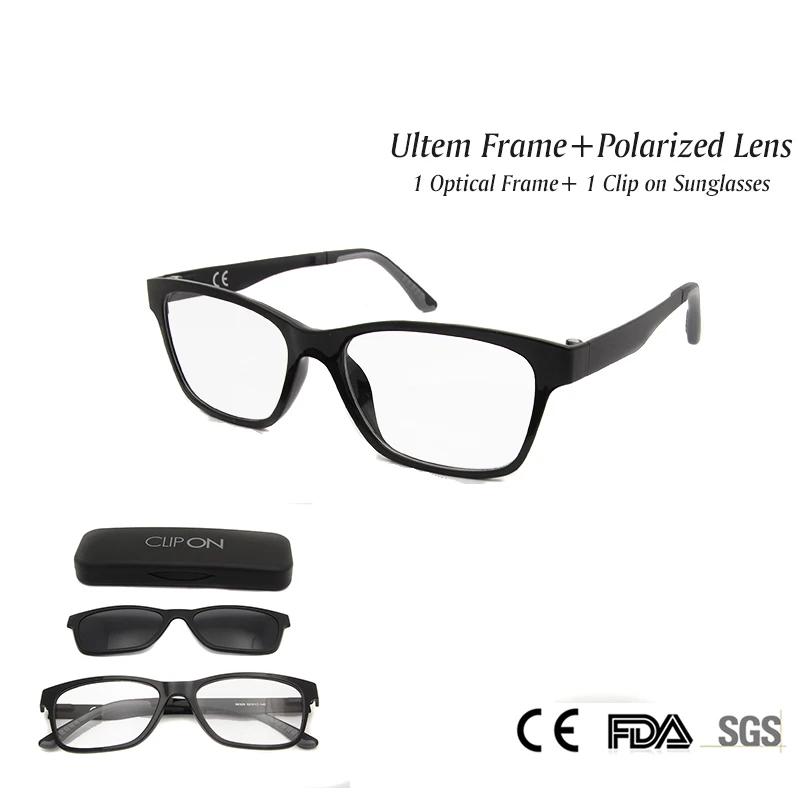 Очки солнцезащитные квадратные легкие с магнитной застежкой для мужчин и