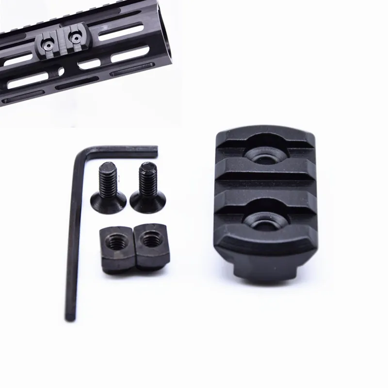 Высокое качество 3 слота AR15 Rail M LOK Picatinny/Weaver Handguard Section Mlok handguards rail|Кронштейны и