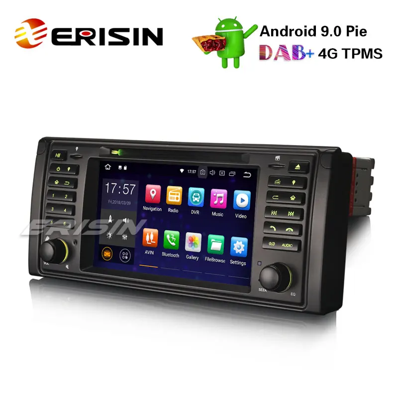 Erisin ES4839B 7 &quotAndroid 9 0 автомобильный стерео GPS WiFi DAB + DVR OBD DVD BT 4G для BMW 5 серии E39 E53 X5 M5 |