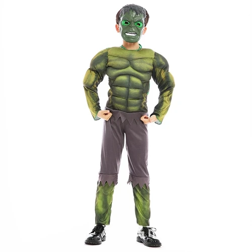 Kids Hulk Costume Суперсемейка 2 костюм Mr Mrs Суперсемейка» Косплэй мультики "Халк", "Spider-man Семья для взрослых и детей disfraz niño костюм, спортивный костюм, комбинезон - Цвет: Kids Hulk Costume