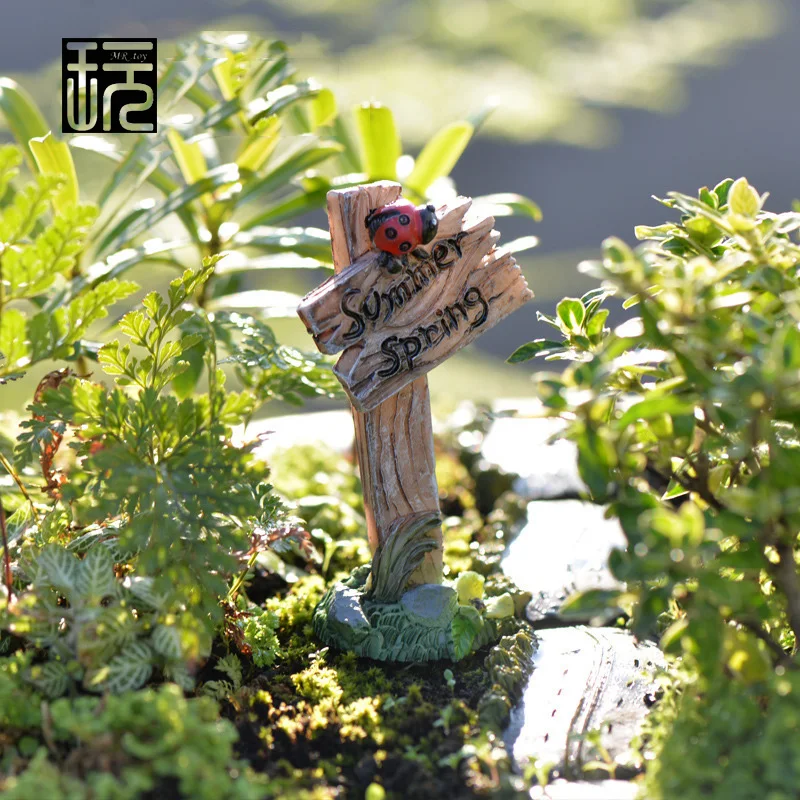 Изделия из смолы Божья коровка указатель украшения дорожные знаки фигурка для