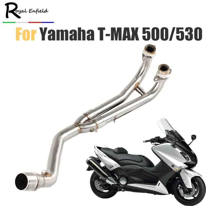 Выхлопная система TMAX 500 530 для мотоцикла Средний разъем Yamaha 2008-2016 нержавеющая