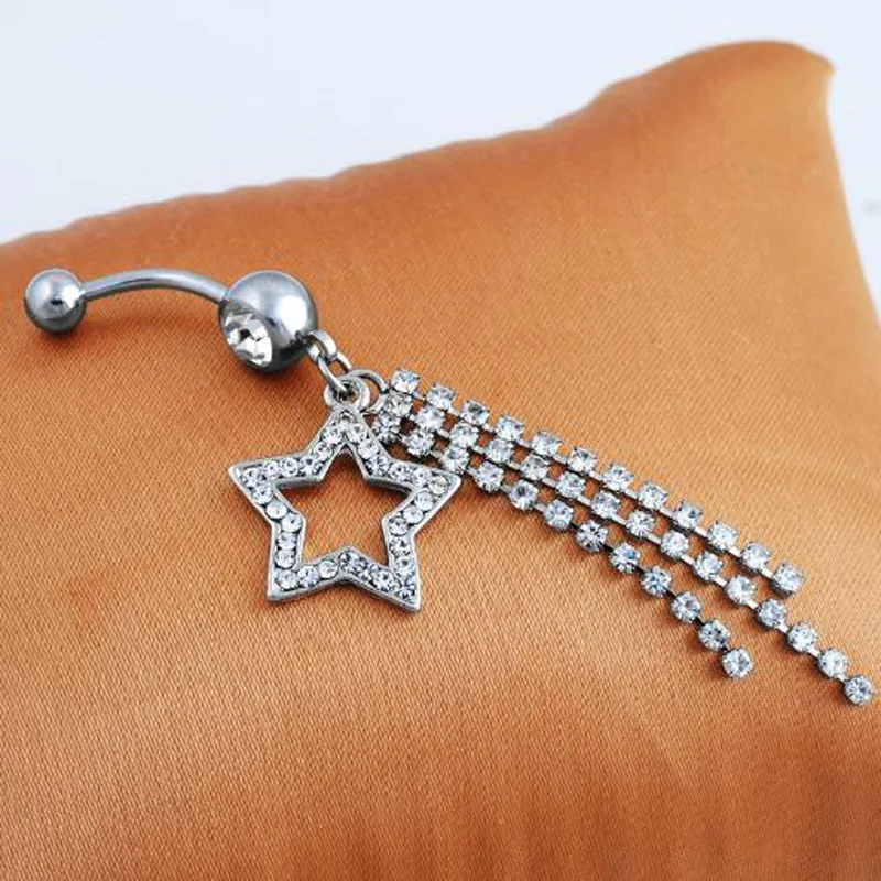 Модная Смешанная и сочетающаяся Хрустальная пентаграмма с бахромой цепочка для