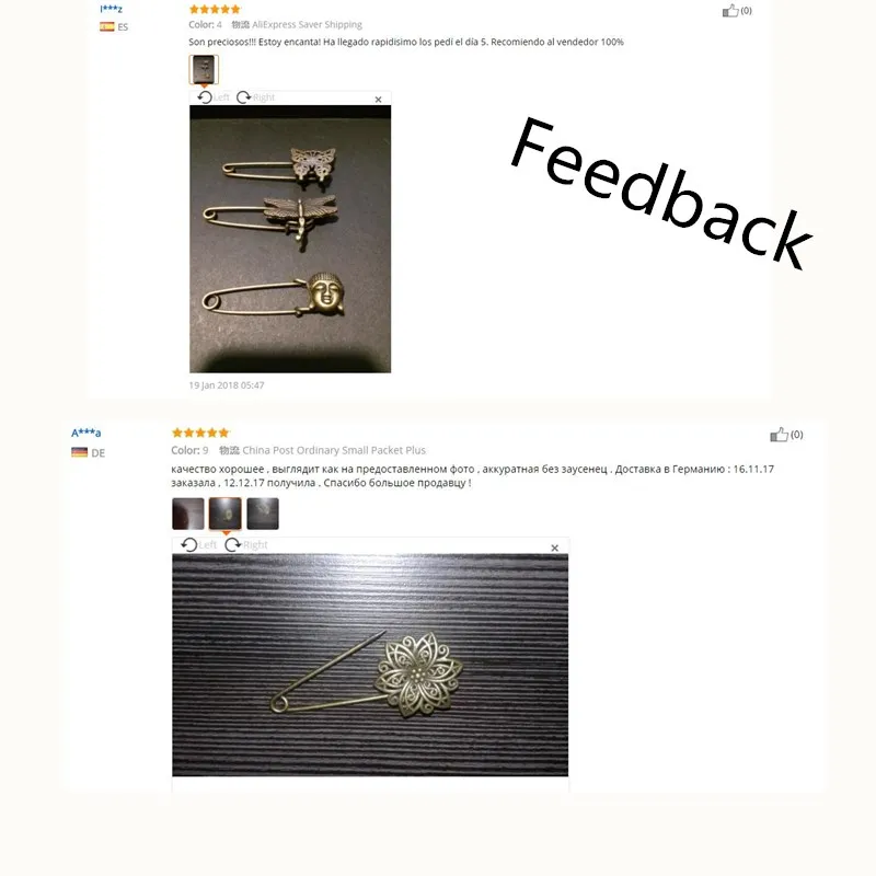 DoreenBeads 5 см длинные безопасные булавки винтажная модная булавка брошь животное цветок крыло форма украшения для шарфа Sweather пальто шляпа сумки