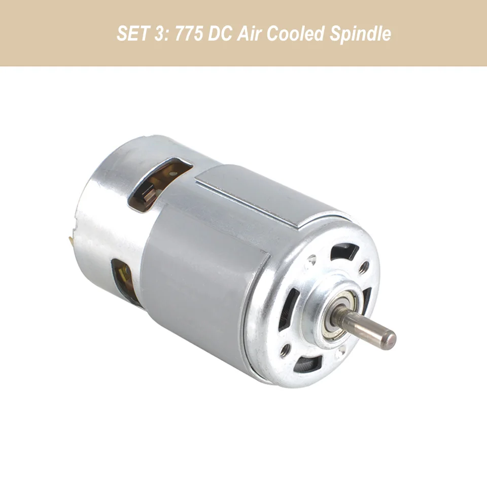 Only Spindle Daedalus 775 мотор шпинделя 12 В 10000 об/мин DC шпиндель с воздушным охлаждением с гайкой удлинитель для ЧПУ 3018 2418 1610 Pro гравер - Цвет: Only Spindle