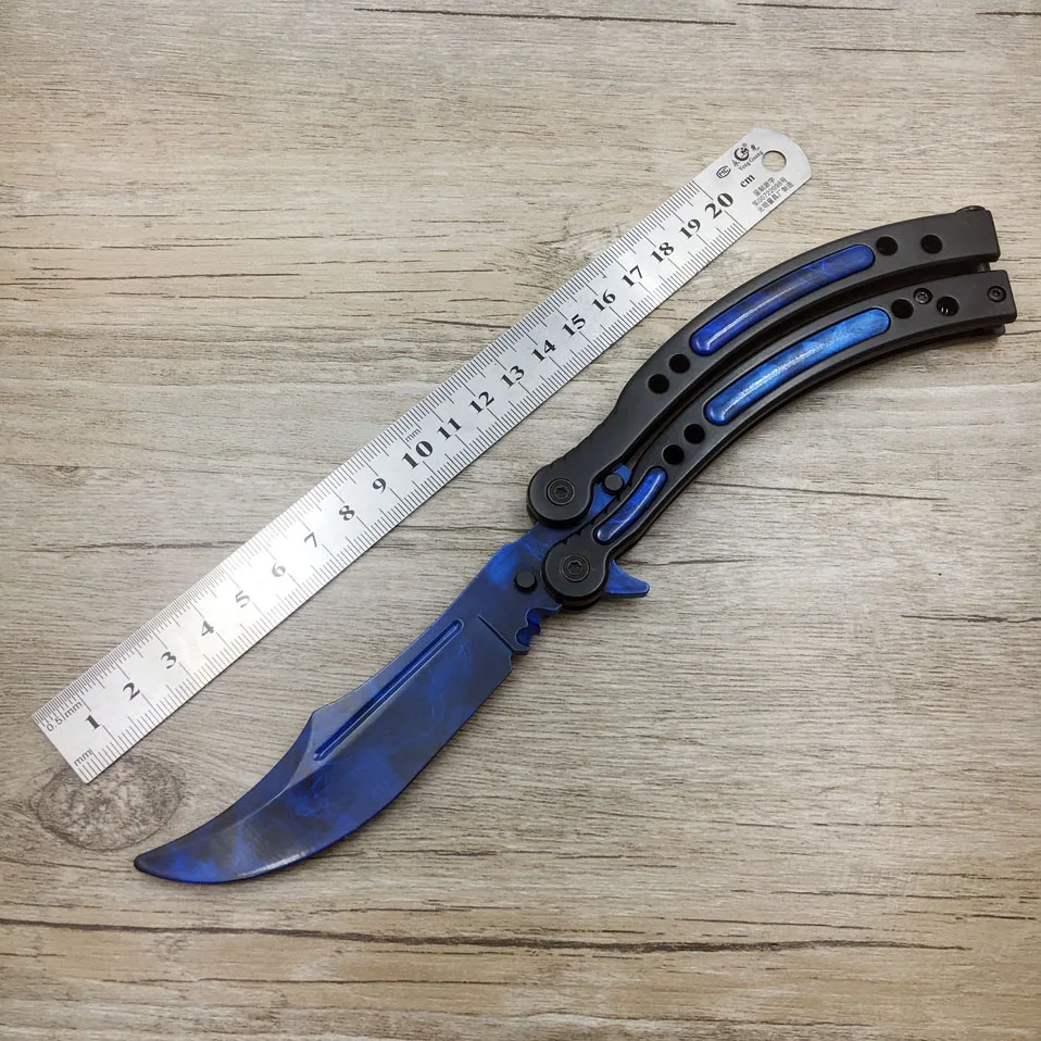 Прямая поставка бабочка в коробке для ножей CS GO Karambit нож практика складной нож бабочка нож для тренера чехол тупое лезвие без края инструмент