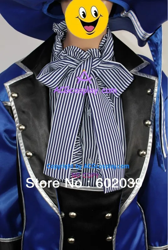 

Black butler Kuroshitsuji Ciel Phantomhive with hat cosplay costume ACGcosplay