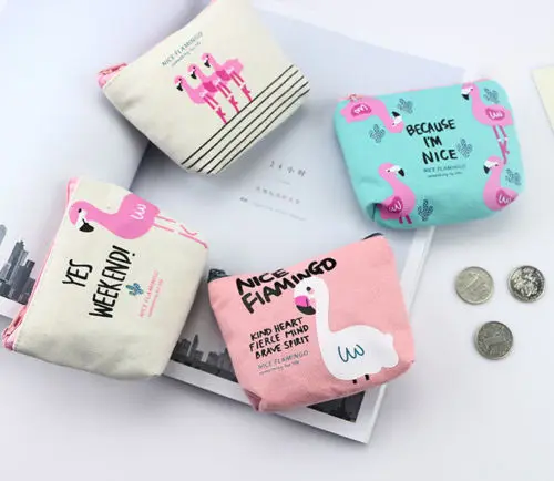 Портативный холщовый Кошелек для монет девочек женский милый мини-кошелек на