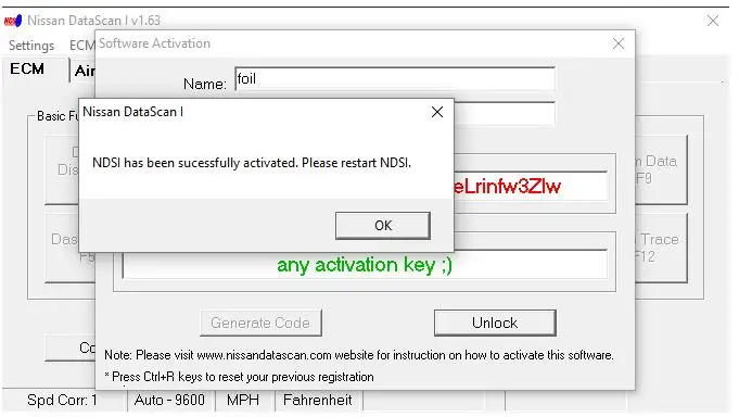 Программное обеспечение SattvDiag DataScan I v1.63 для Nissan + crack|ПО| |
