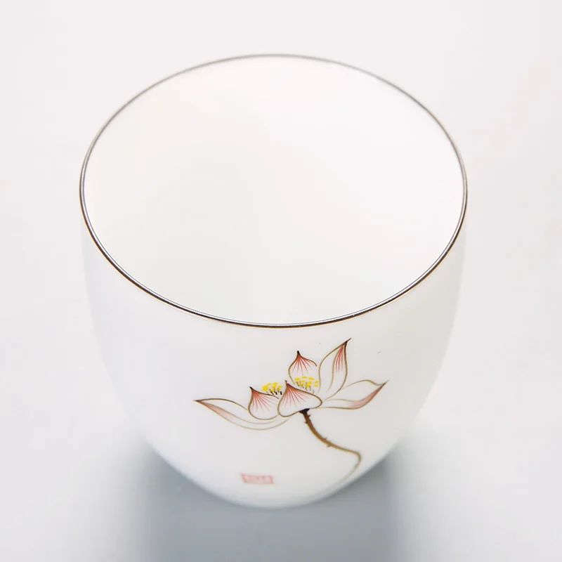 Фарфоровая чайная чашка Цзиндэчжэнь 150 мл ручная роспись с рисунком для воды