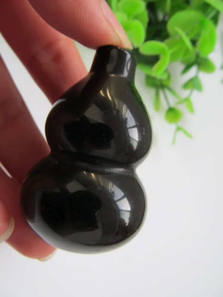 Natural quartz crystals Obsidian Gourd Feng Shui Sphere Crystal Ball Chakra Healing Reiki Stone Semi precious Craft 62g|craft stones|craft ballscraft
